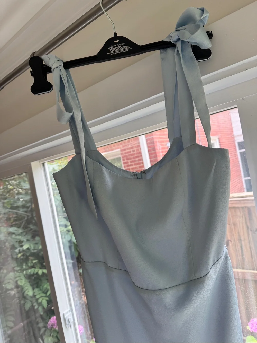 Park & Fifth Albright dress - powder blue satin - Picture 4 of 7